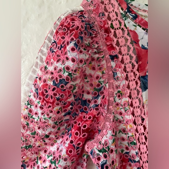 LoveShackFancy Rush Of Red Novalie Scoop Neck Mini Dress SKU: 11315774; S - Picture 2 of 12